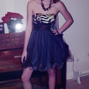 Blue/brown semiformal dress. Size 5